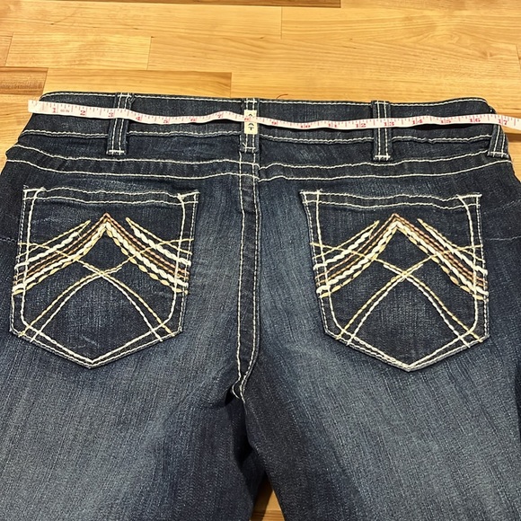 Ariat Blue Bootcut Denim Embroidered Jeans Women Size 32 - Picture 12 of 15